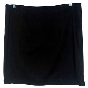 New Directions Petite Black Pencil Skirt Back Zip Career Work 12P